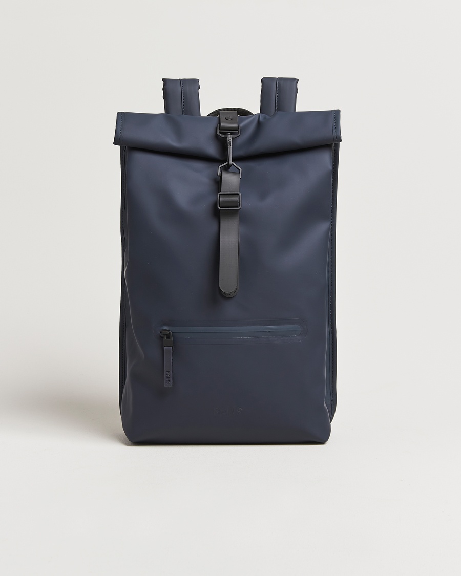 RAINS Rolltop Rucksack Navy – Sininen