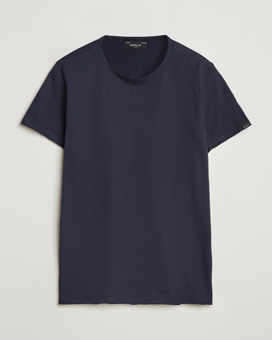 Replay Crew Neck T-Shirt Night Blue – Sininen