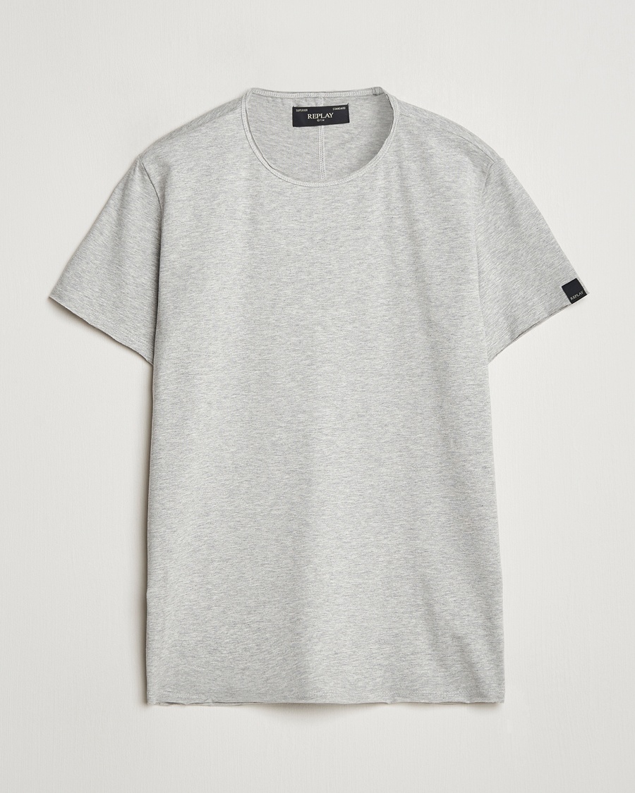 Replay Crew Neck T-Shirt Light Grey Melange – Harmaa