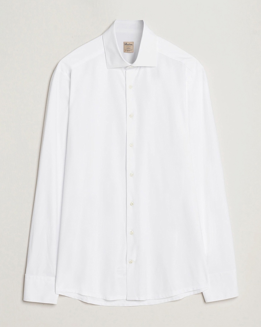 Stenströms Slimline Stretch Jersey Shirt White – Valkoinen