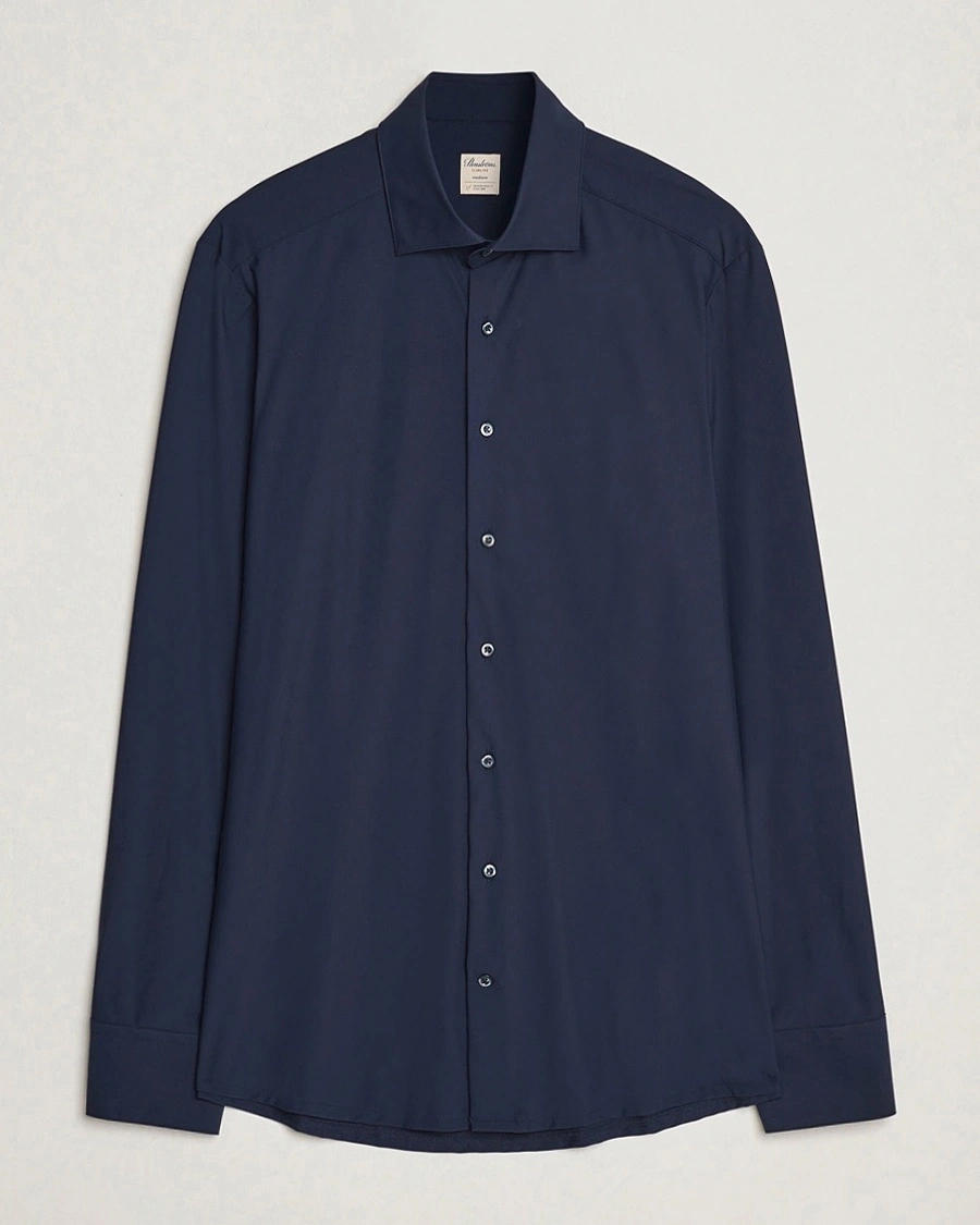 Stenströms Slimline Stretch Jersey Shirt Navy – Sininen