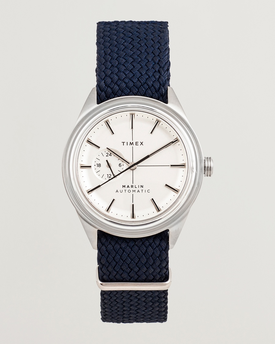 Timex Marlin Jet Automatic 38mm White Dial – Sininen