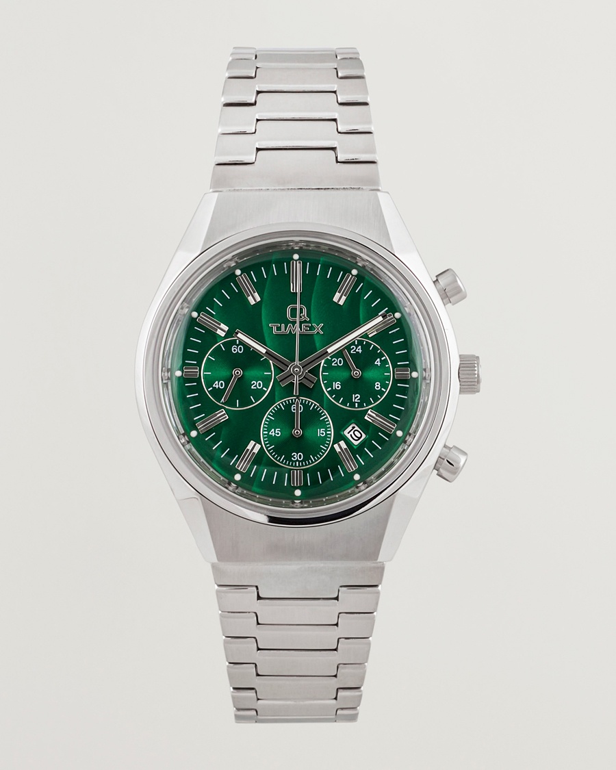 Timex Q Falcon Eye Chronograph 40mm Green Dial – Vihreä