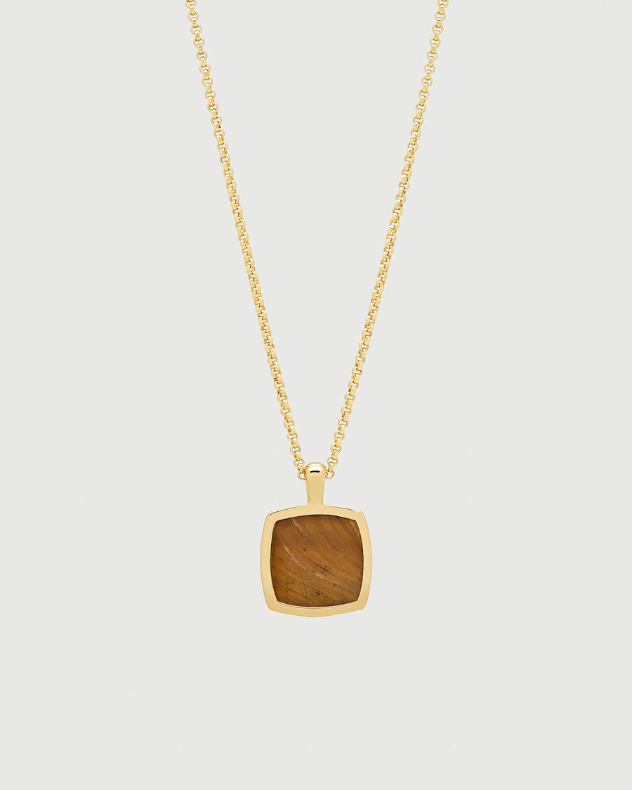 Tom Wood Cushion Pendant Tiger Eye Gold – Kulta