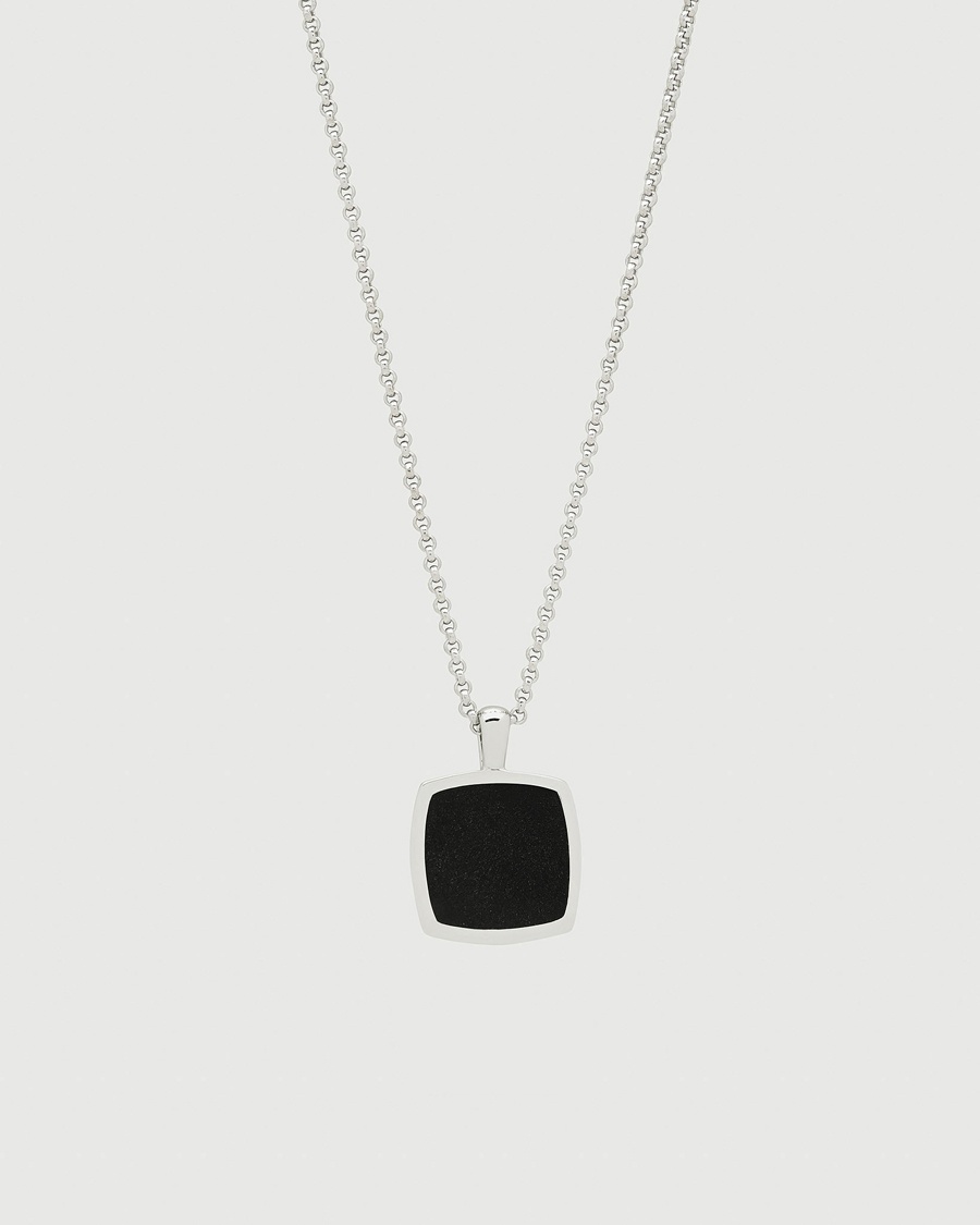 Tom Wood Cushion Pendant Onyx Silver – Hopea