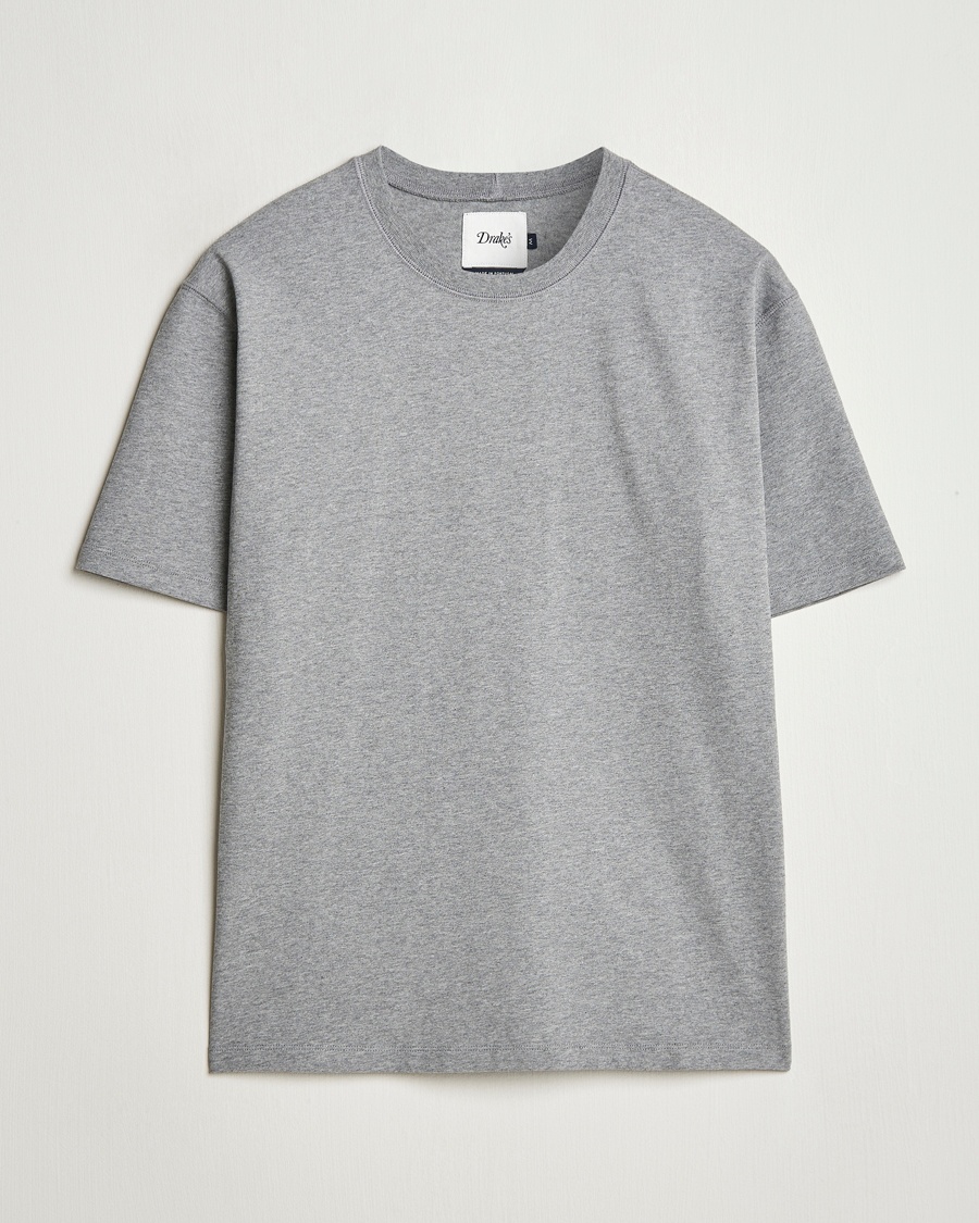 Drake's Short Sleeve Hiking T-Shirt Grey – Harmaa