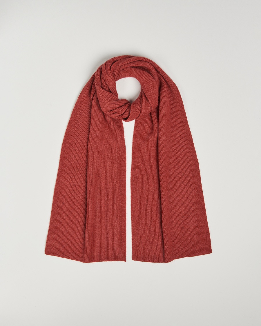  Le Bonnet Lambswool/Caregora Scarf Terra – Punainen