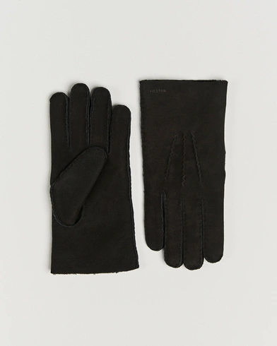 Hestra Bernard Lambskin Suede Glove Black – Musta