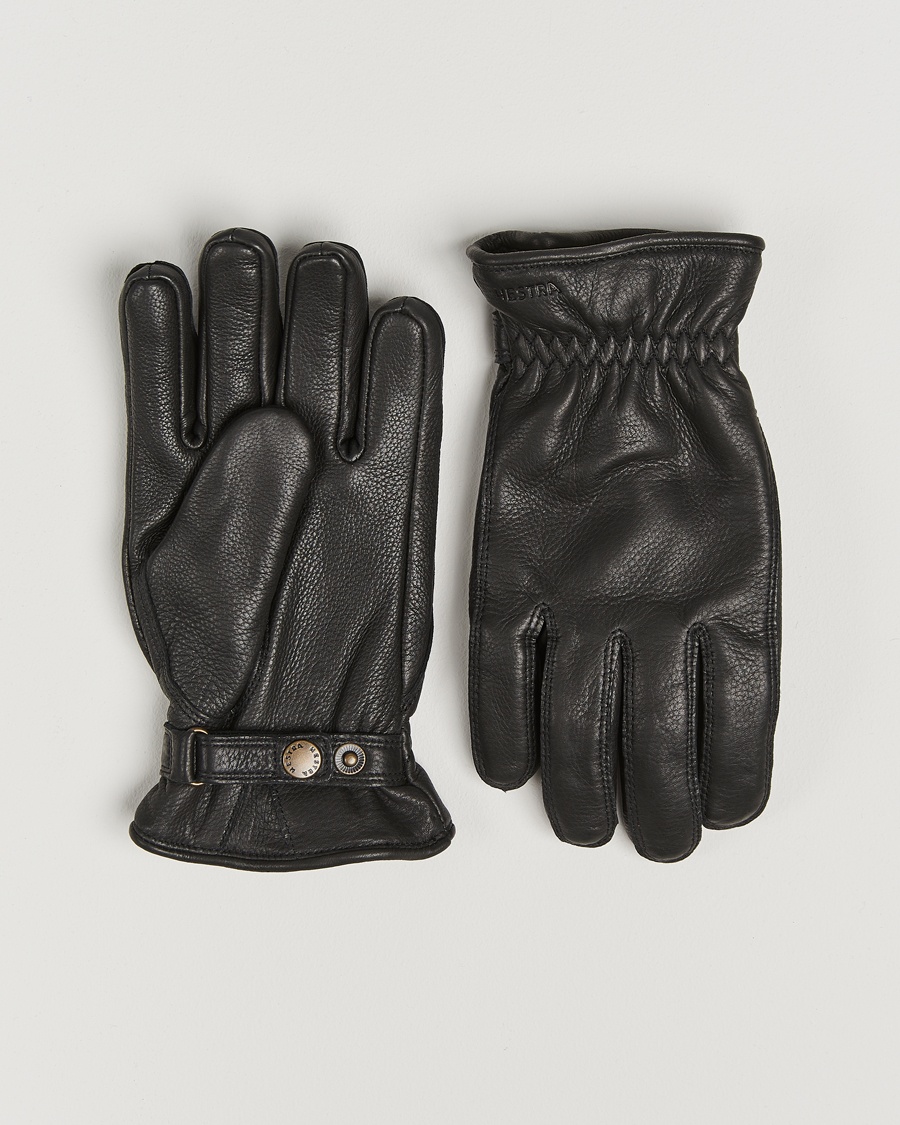 Hestra Burensvik Deerskin Wool Pile Glove Black – Musta