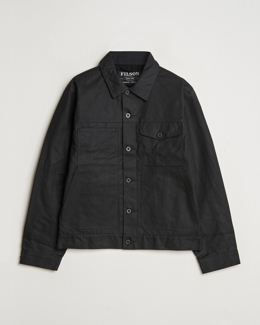 Filson Short Lined Tin Cloth Cruiser Black – Musta