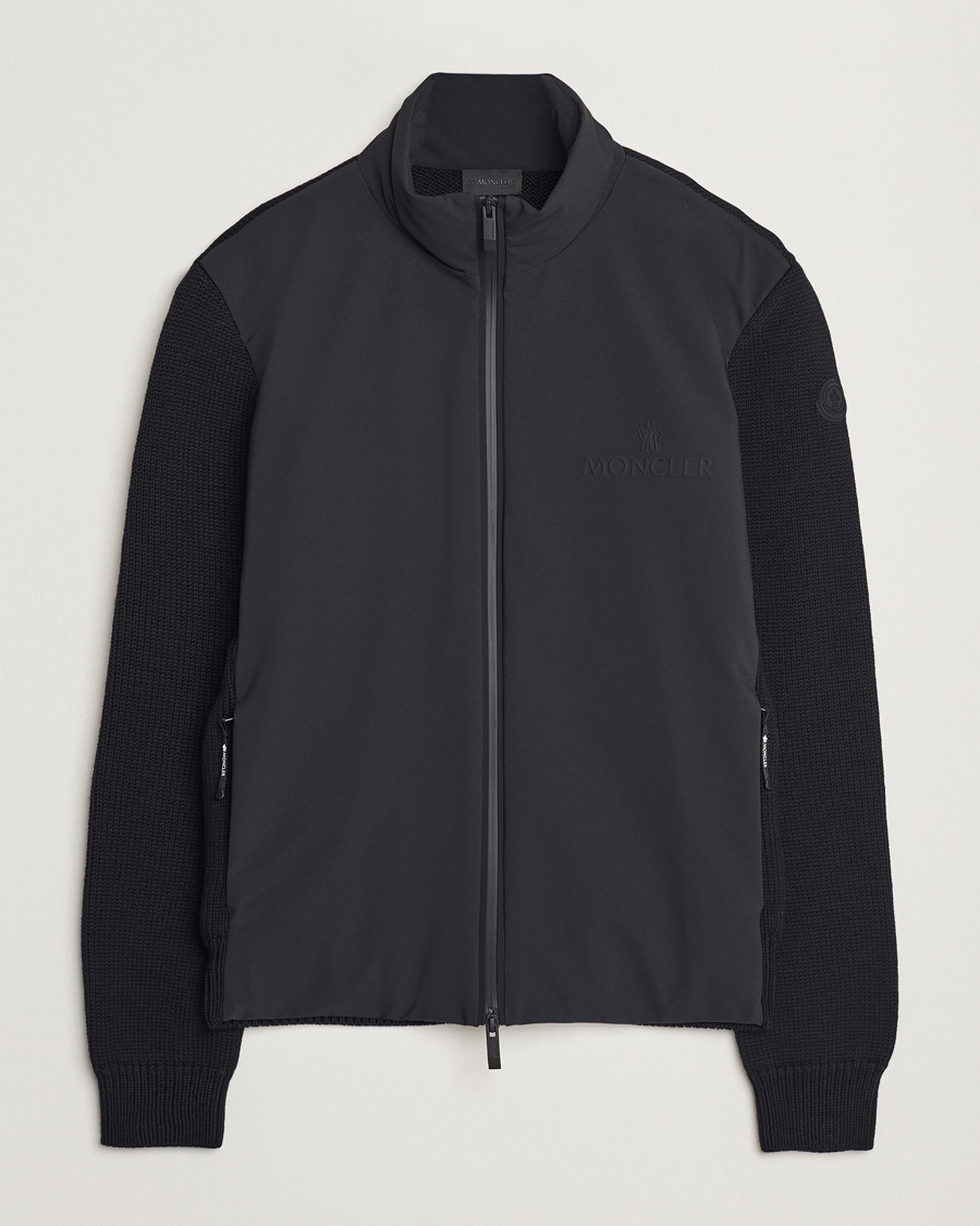 Moncler Hybrid Zip Cardigan Black – Musta