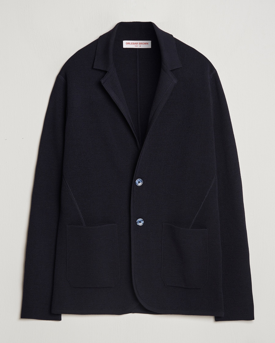 Orlebar Brown Reiner Textured Lightweigt Blazer Night Iris – Sininen