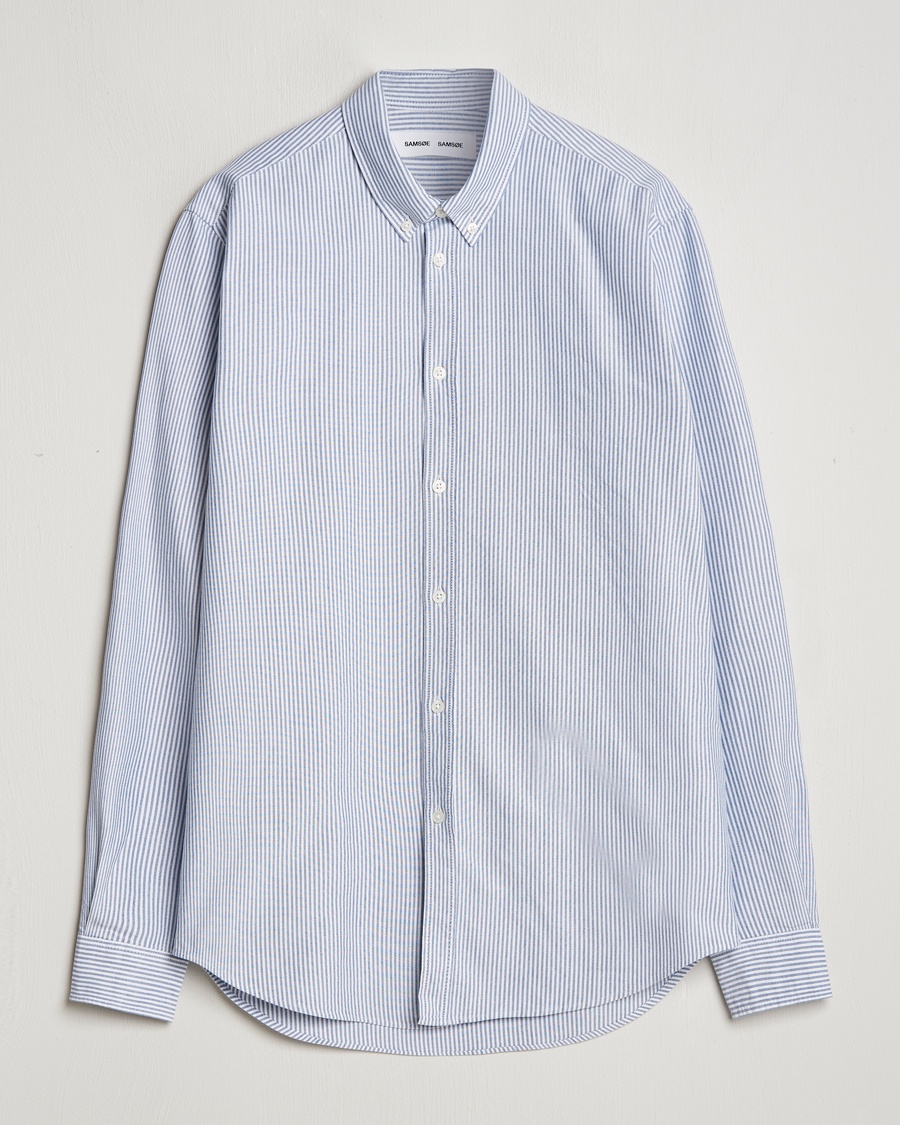 Samsøe Samsøe Saliam Oxford Shirt Oxford Narrow Stripe – Sininen
