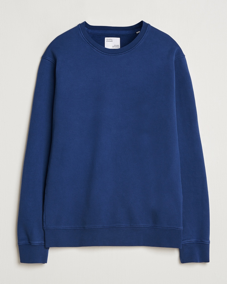 Colorful Standard Classic Organic Crew Neck Sweat Marine Blue – Sininen
