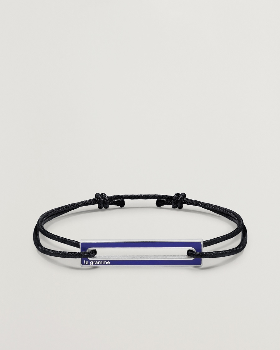 LE GRAMME Lacquered Cord Bracelet Royal Blue – Musta