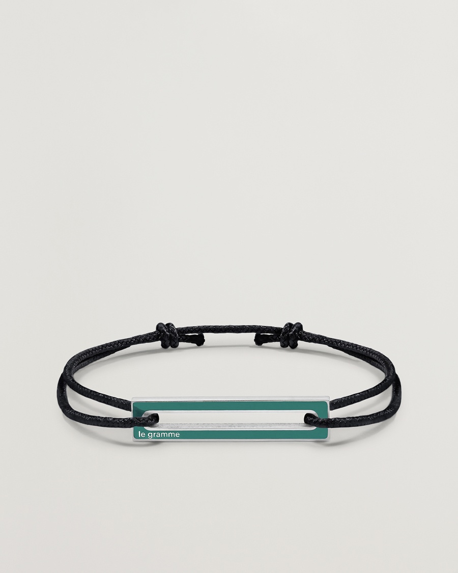 LE GRAMME Lacquered Cord Bracelet Green – Musta