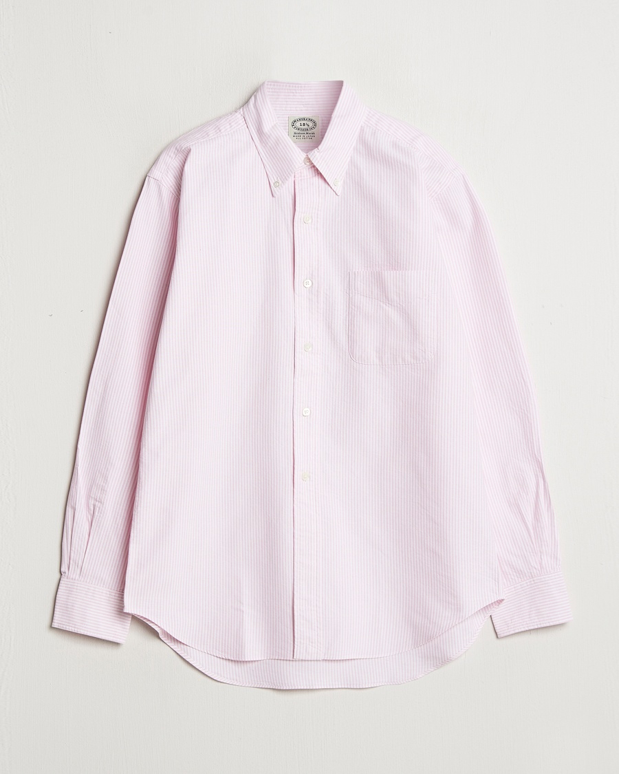 Kamakura Shirts Vintage Ivy Oxford Button Down Shirt Pink Stripe – Vaaleanpunainen