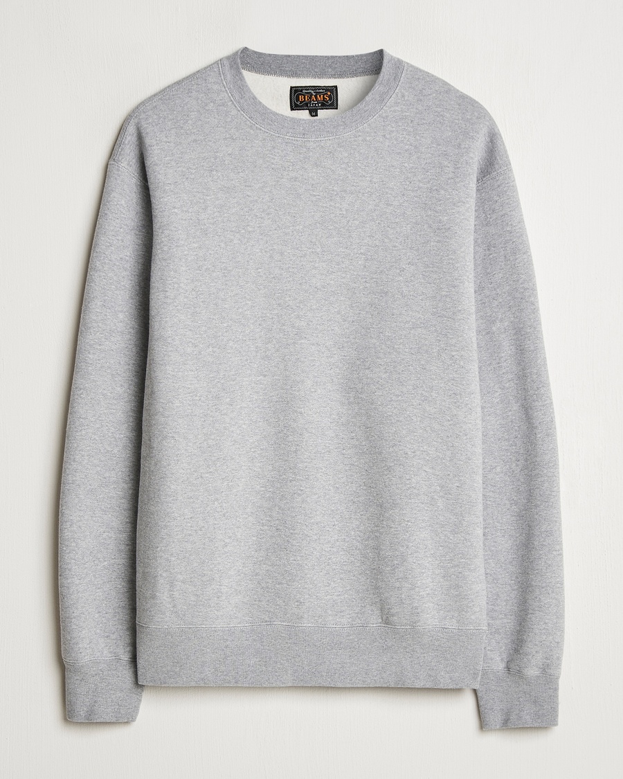 BEAMS PLUS Japanese Cotton Sweatshirt Heather Grey – Harmaa