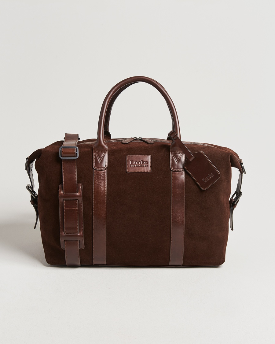 Loake Shoemakers Balmoral Suede Weekendbag Polo – Ruskea