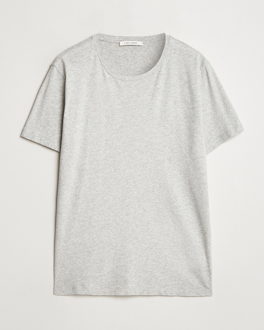 A Day's March Lightweight T-Shirt Grey Melange – Harmaa