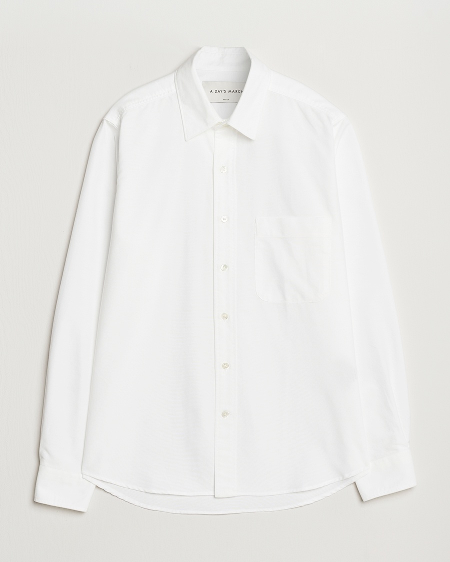 A Day's March Mason Dyed Oxford Shirt White – Valkoinen
