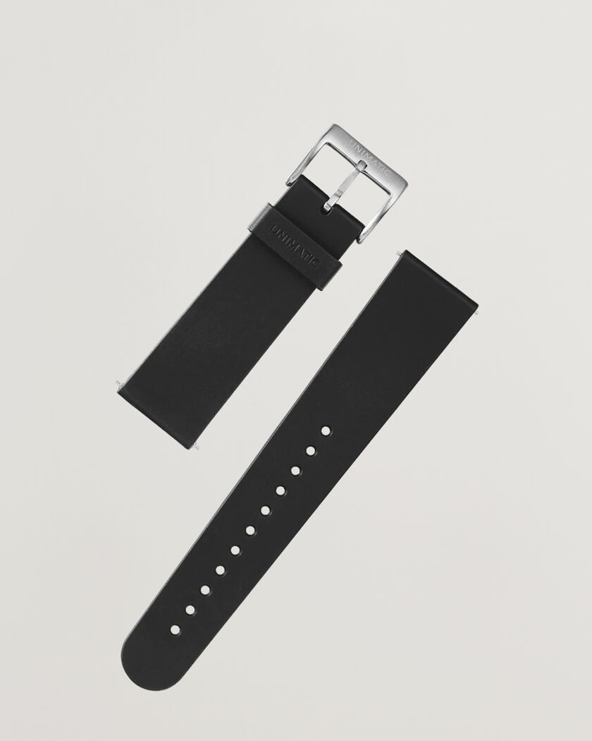 UNIMATIC TPU Quick Release 22mm Strap Black – Musta