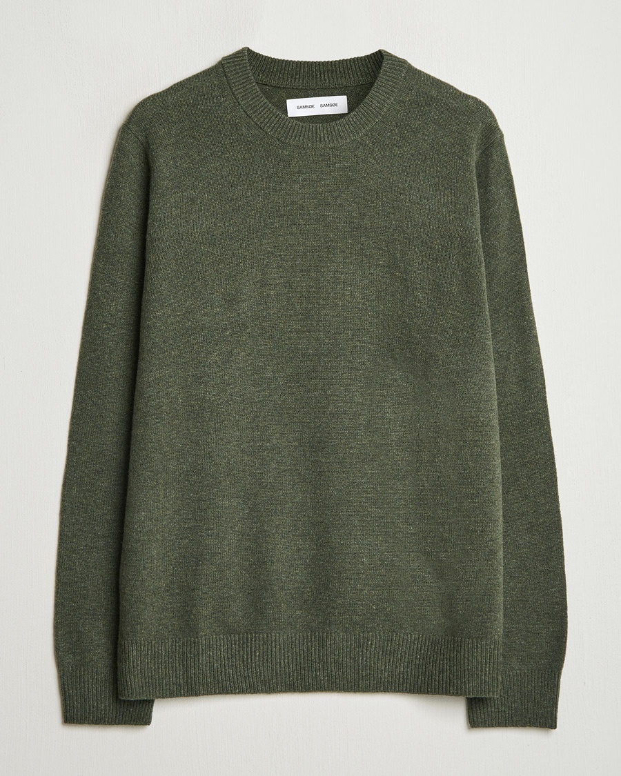 Samsøe Samsøe Isak Knitted Crew Neck Forest Night – Vihreä