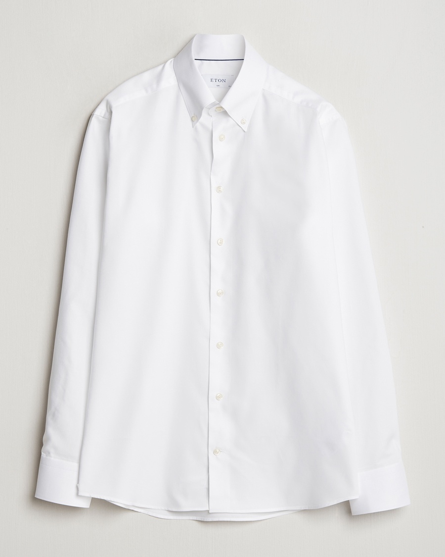 Eton Slim Fit Wrinkle Free Oxford Shirt White – Valkoinen