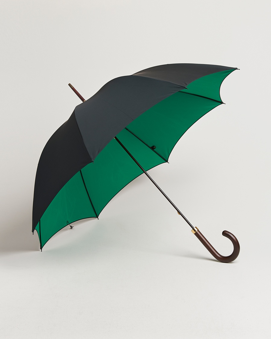 Fox Umbrellas Hardwood Umbrella Black/Green – Musta