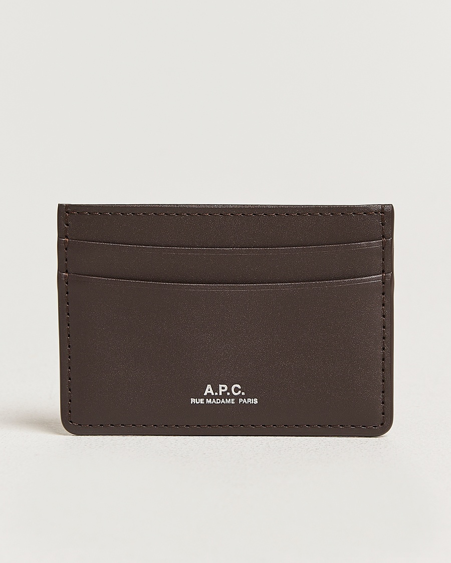 A.P.C. A.P.C.Calf Leather Card HolderDark Brown – Ruskea