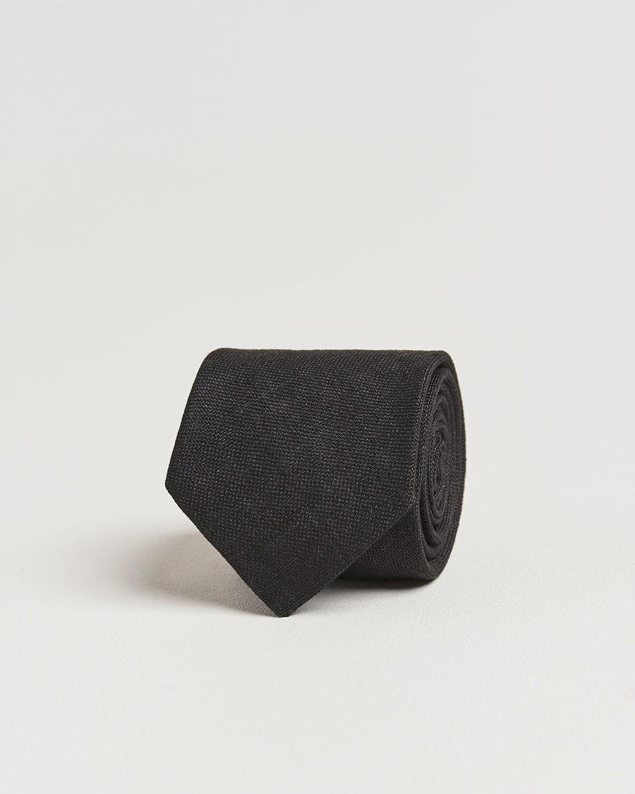 Amanda Christensen Amanda ChristensenHopsack Linen 8cm TieBlack – Musta