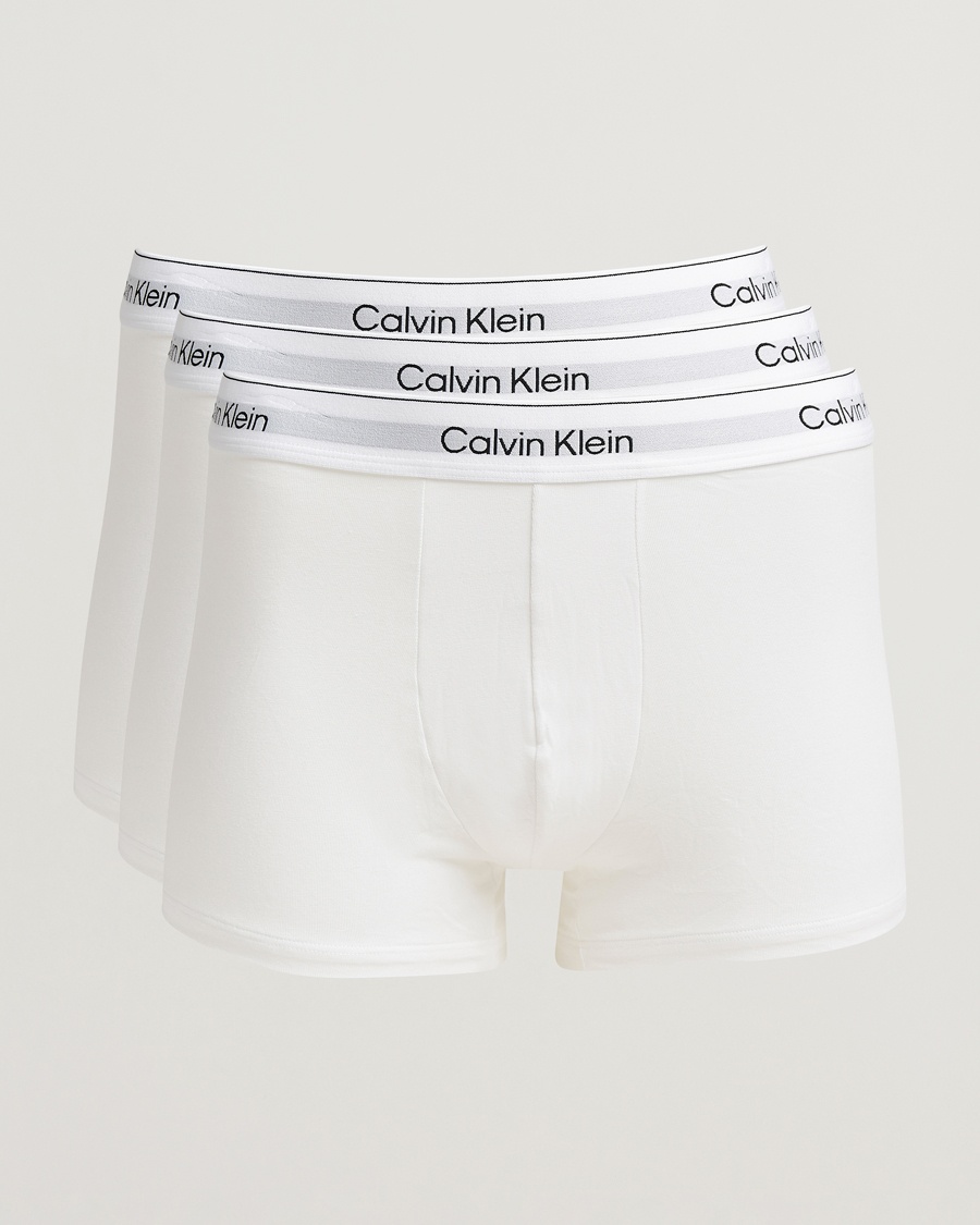 Calvin Klein 3-Pack Icon Cotton Stretch Relaxed Trunk White – Valkoinen