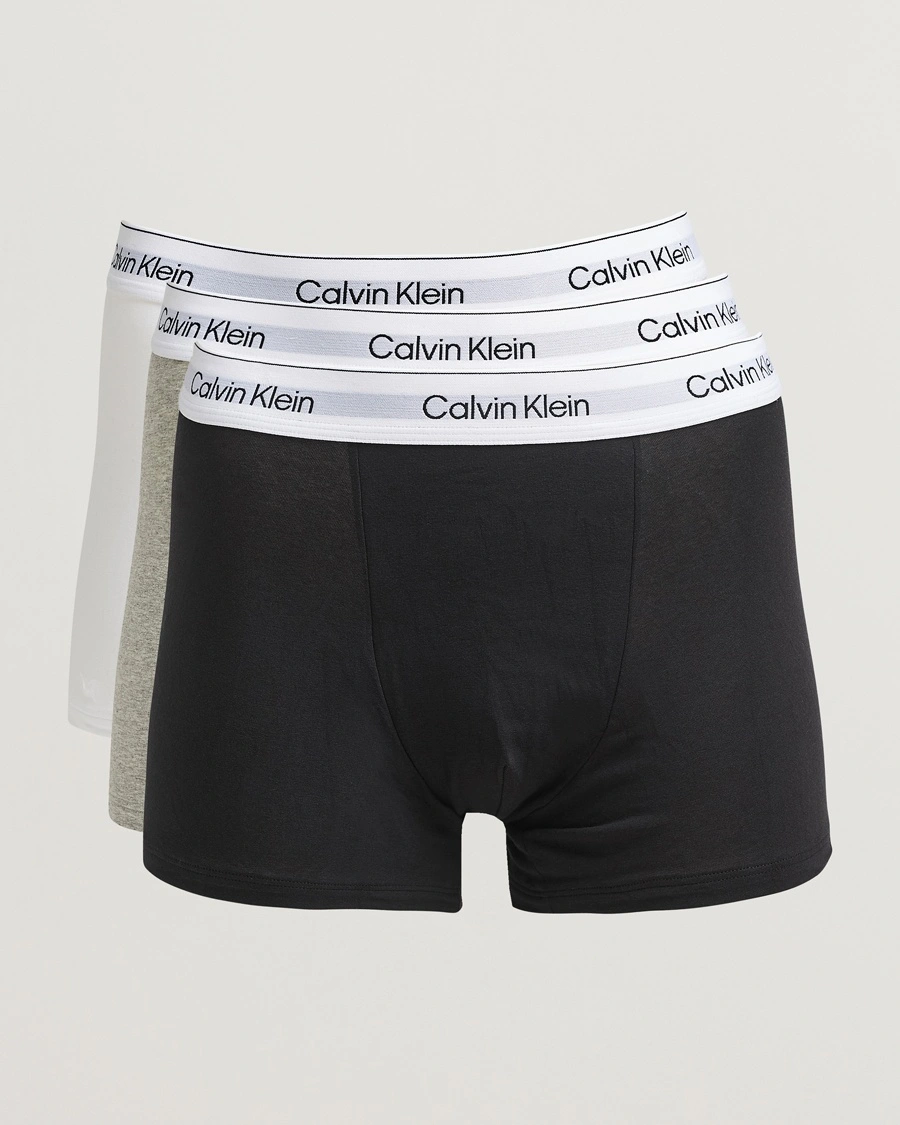 Calvin Klein 3-Pack Icon Cotton Stretch Relaxed Trunk Black/White/Grey – Monivärinen