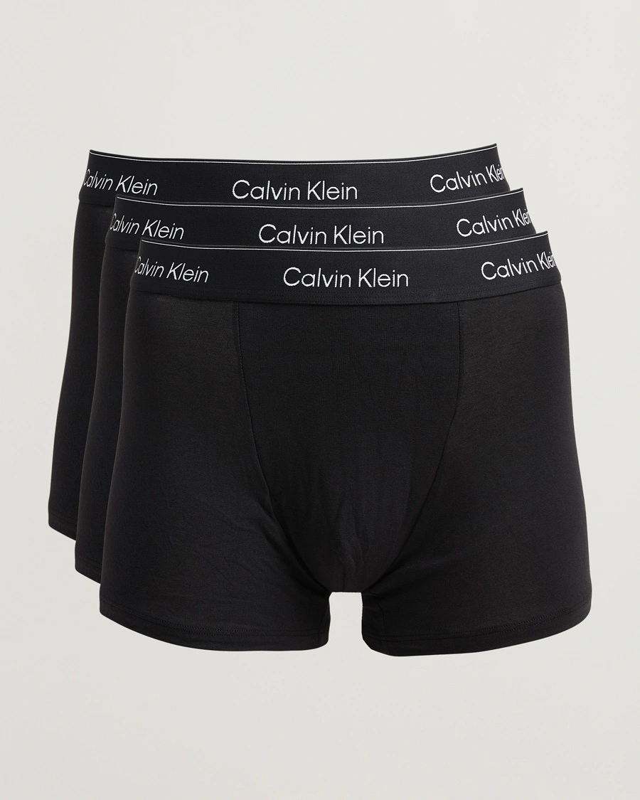 Calvin Klein 3-Pack Icon Cotton Stretch Relaxed Trunk Black – Musta