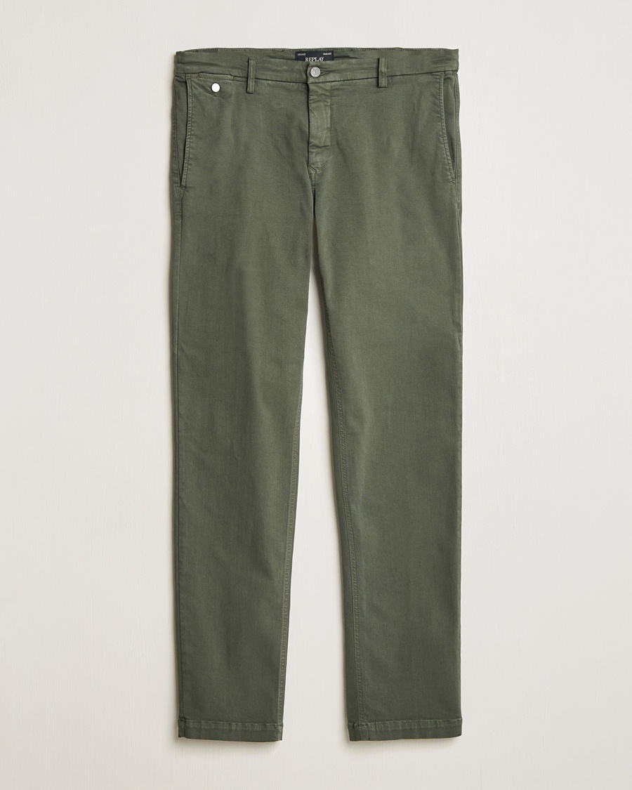 Replay Benni Hyperflex X-Lite Chinos Dark Green – Vihreä