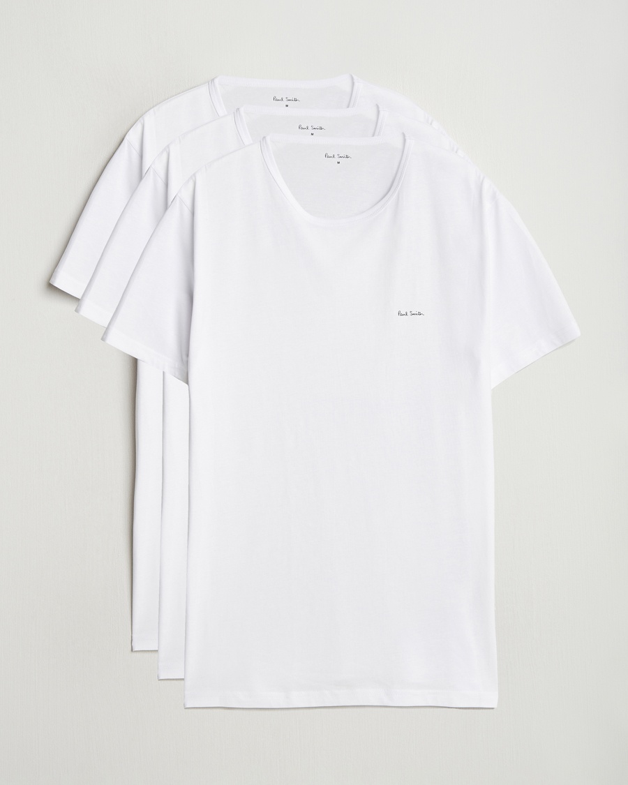 Paul Smith 3-Pack Crew Neck T-Shirt White – Valkoinen