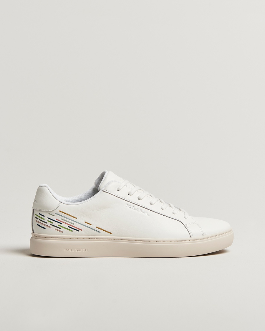 PS Paul Smith Rex Embroidered Leather Sneaker White – Valkoinen