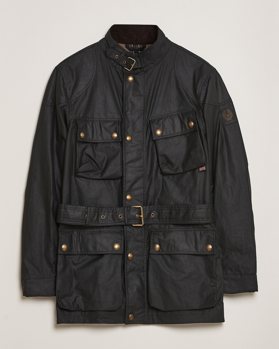 Belstaff Trailmaster Wax Jacket Black – Musta