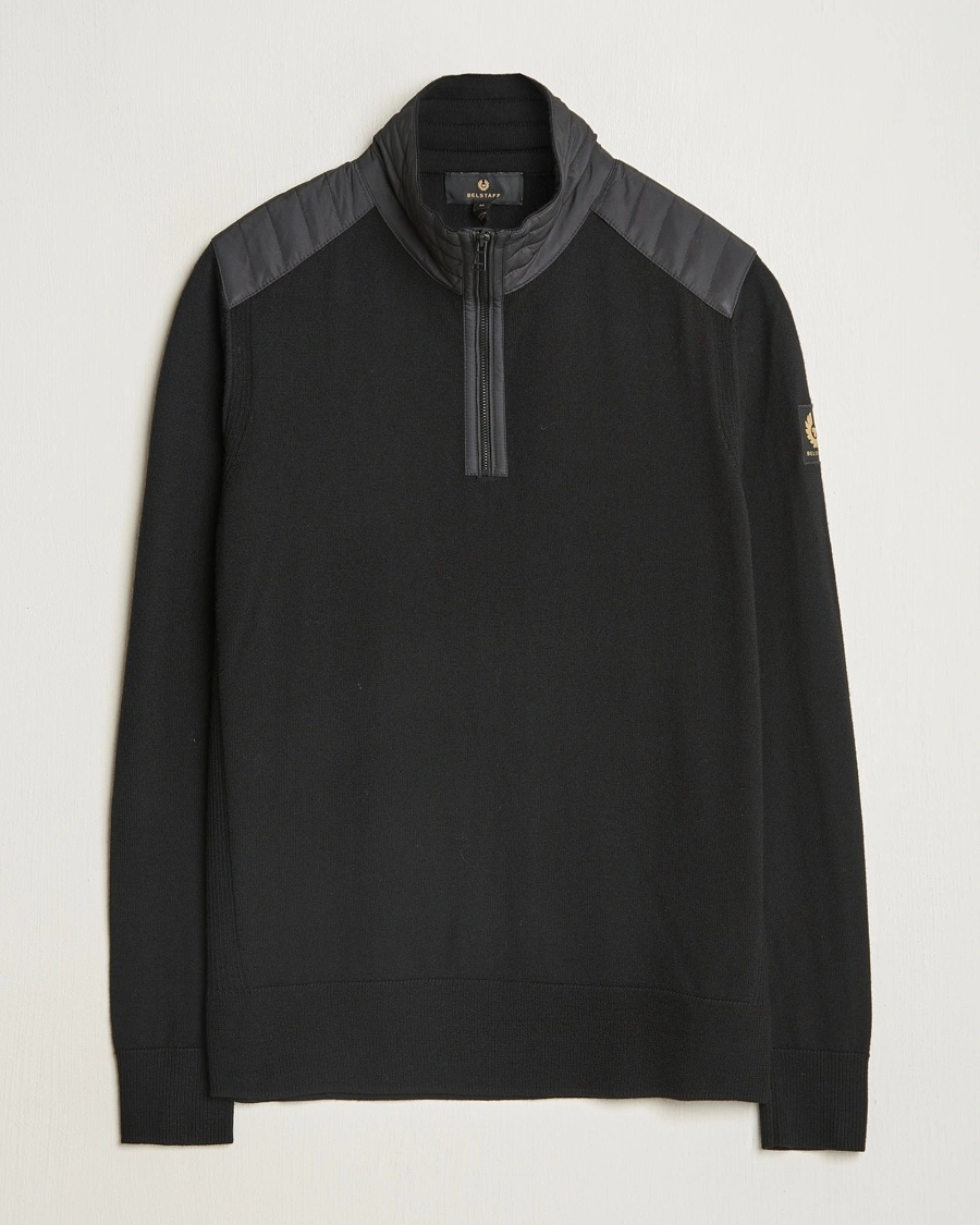 Belstaff Kilmington Quarter Zip Jumper Black – Musta