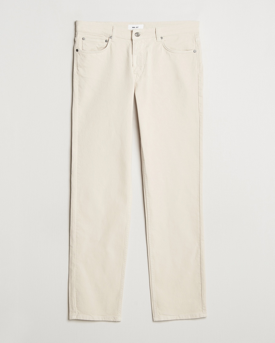 NN07 Tony 5-Pocket Pants Ivory – Valkoinen