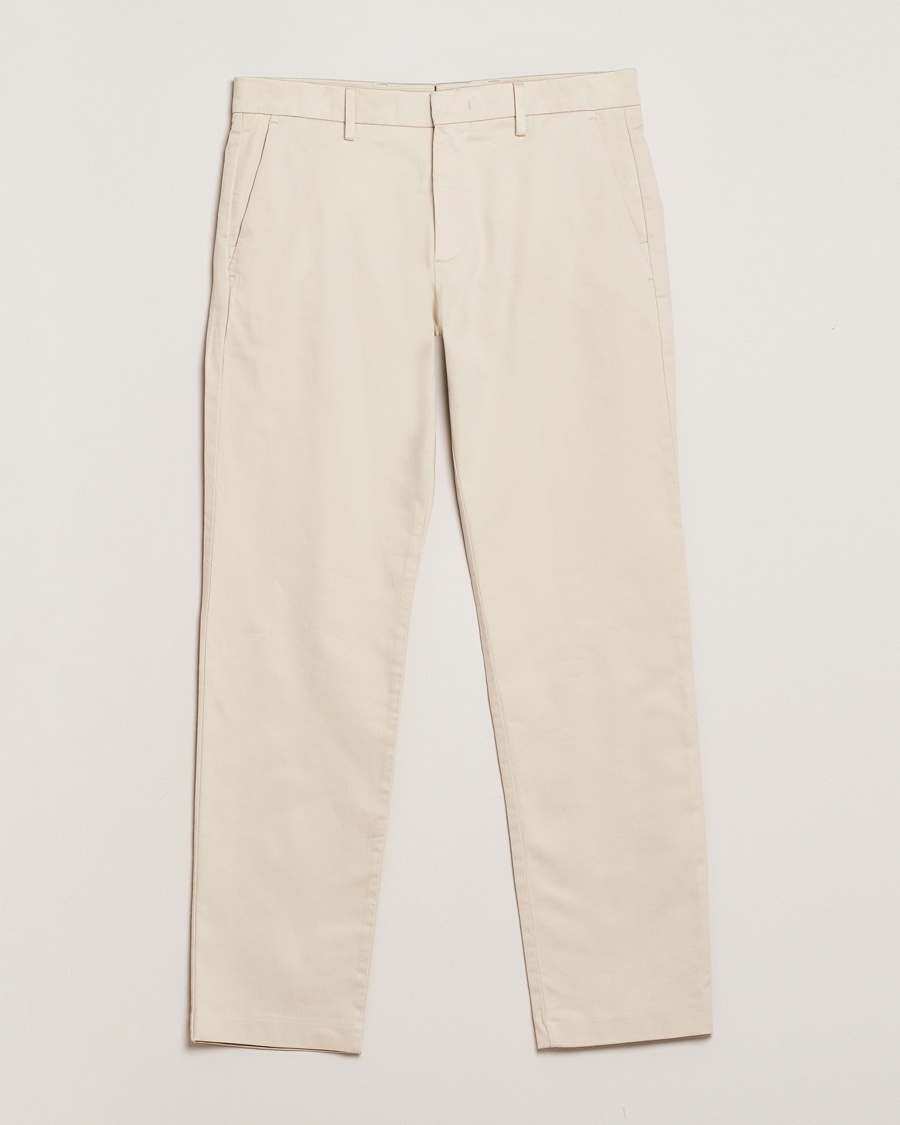 NN07 Theo Regular Fit Stretch Chinos Ivory – Valkoinen