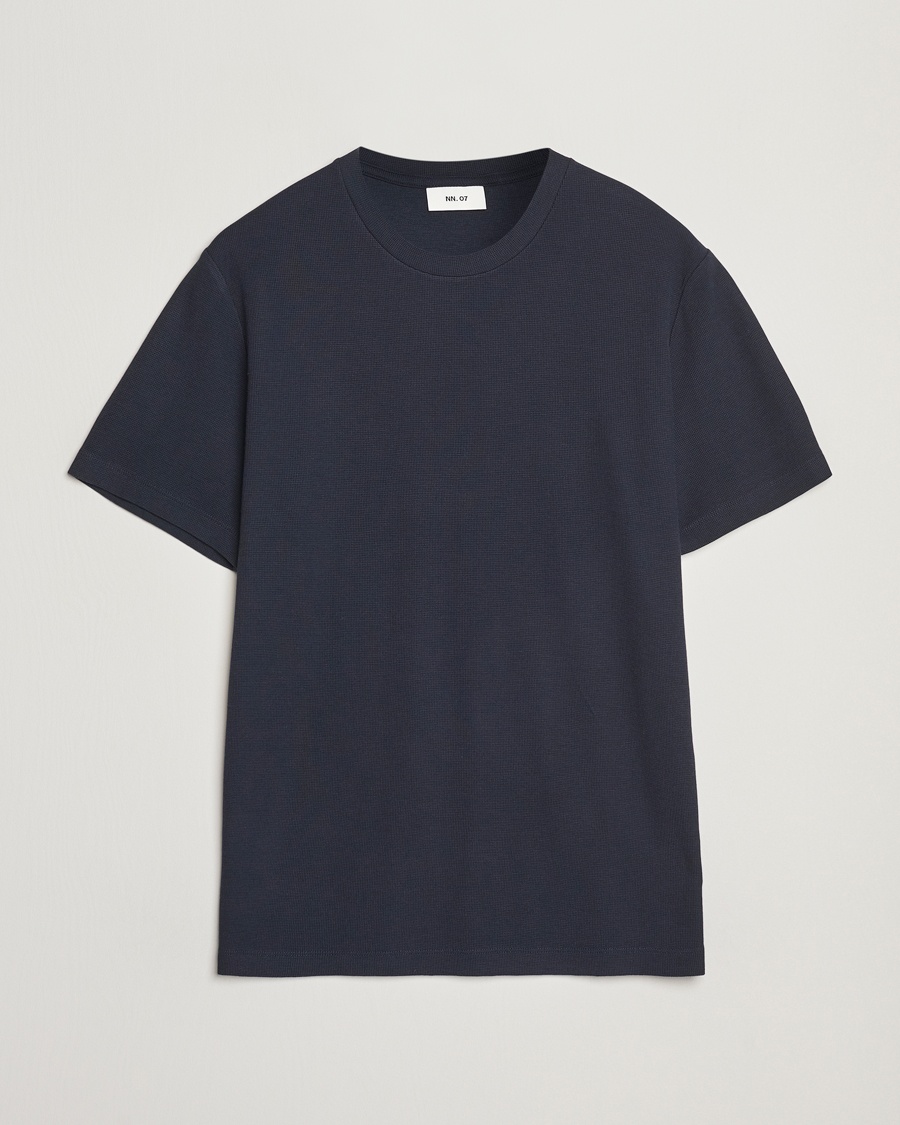 NN07 Clive Crew Neck T-Shirt Navy Blue – Sininen
