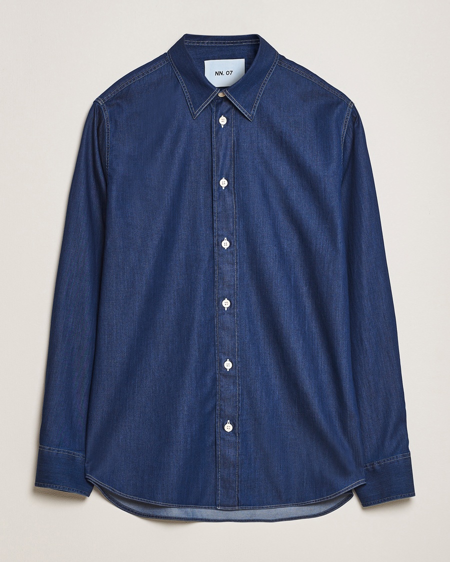 NN07 Colby Denim Shirt Medium Indigo – Sininen