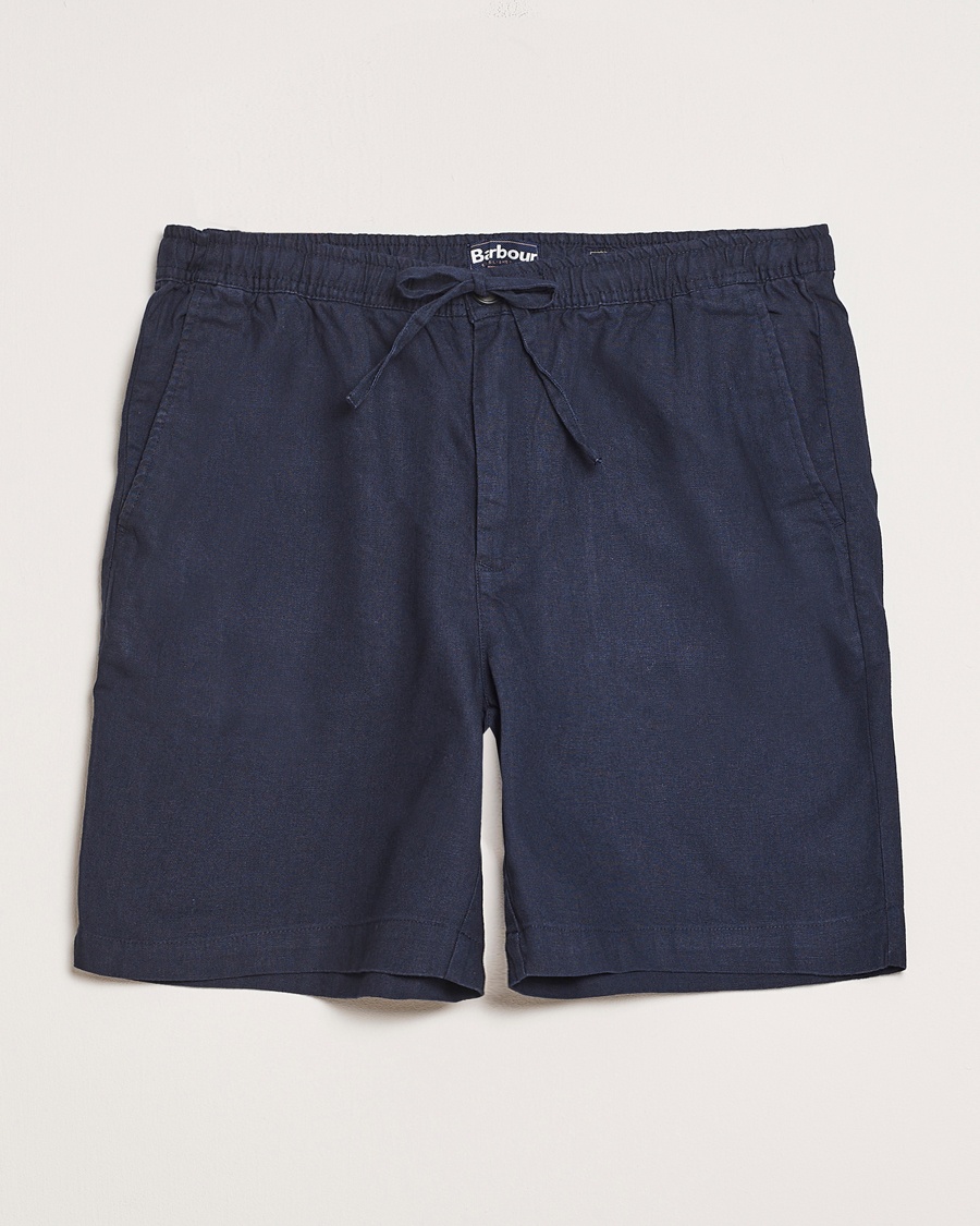 Barbour Lifestyle Cotton/Linen Relaxed Shorts Navy – Sininen