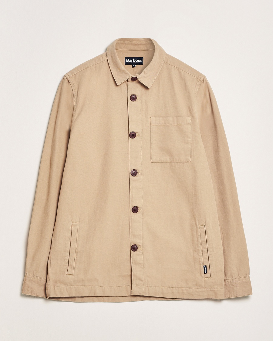 Barbour Lifestyle Washed Cotton Overshirt Washed Stone – Beige