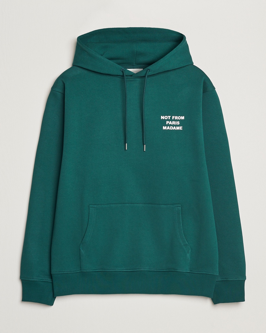 Drôle de Monsieur Slogan Hoodie Dark Green – Vihreä