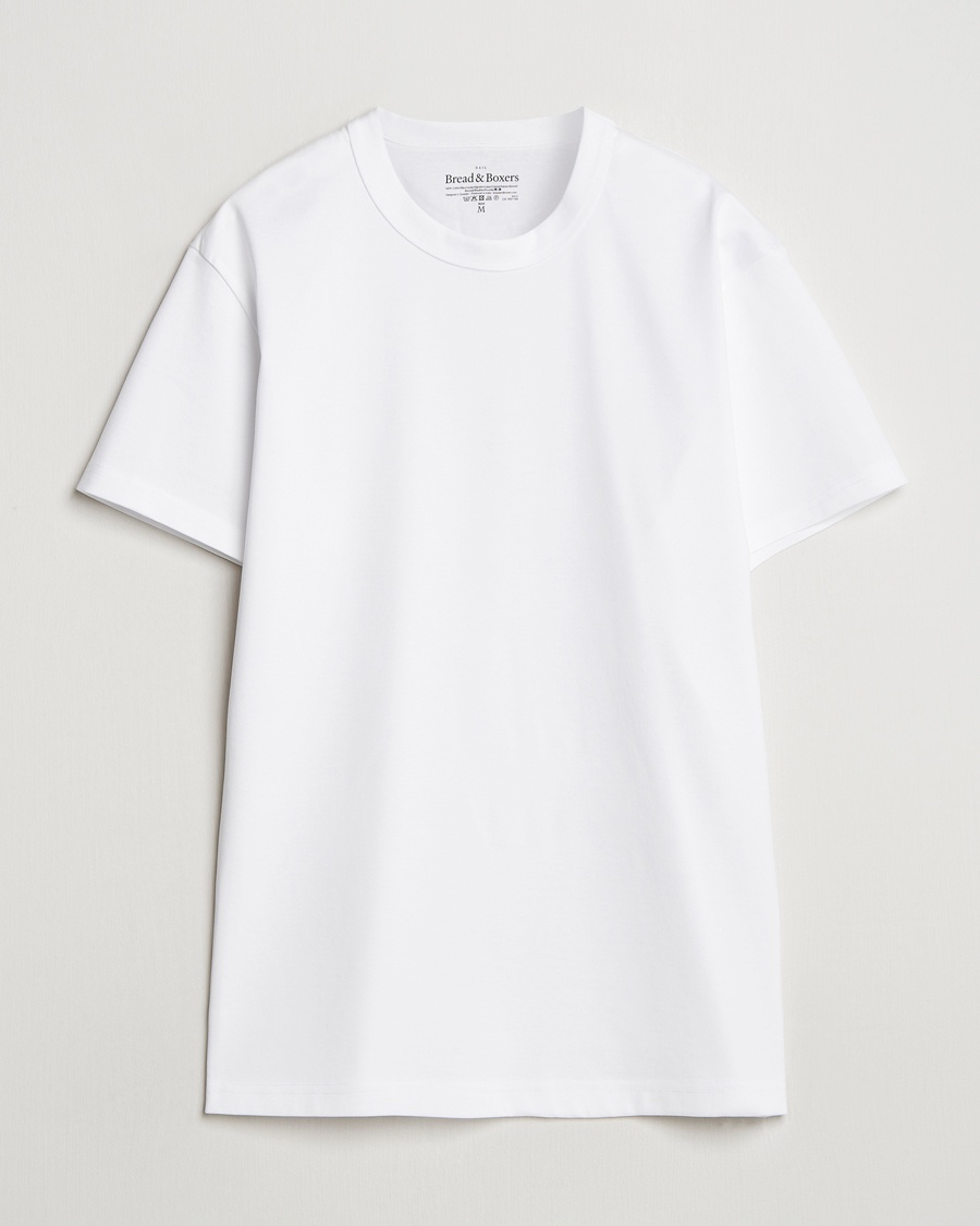 Bread & Boxers Pima Cotton Crew Neck T-Shirt White – Valkoinen