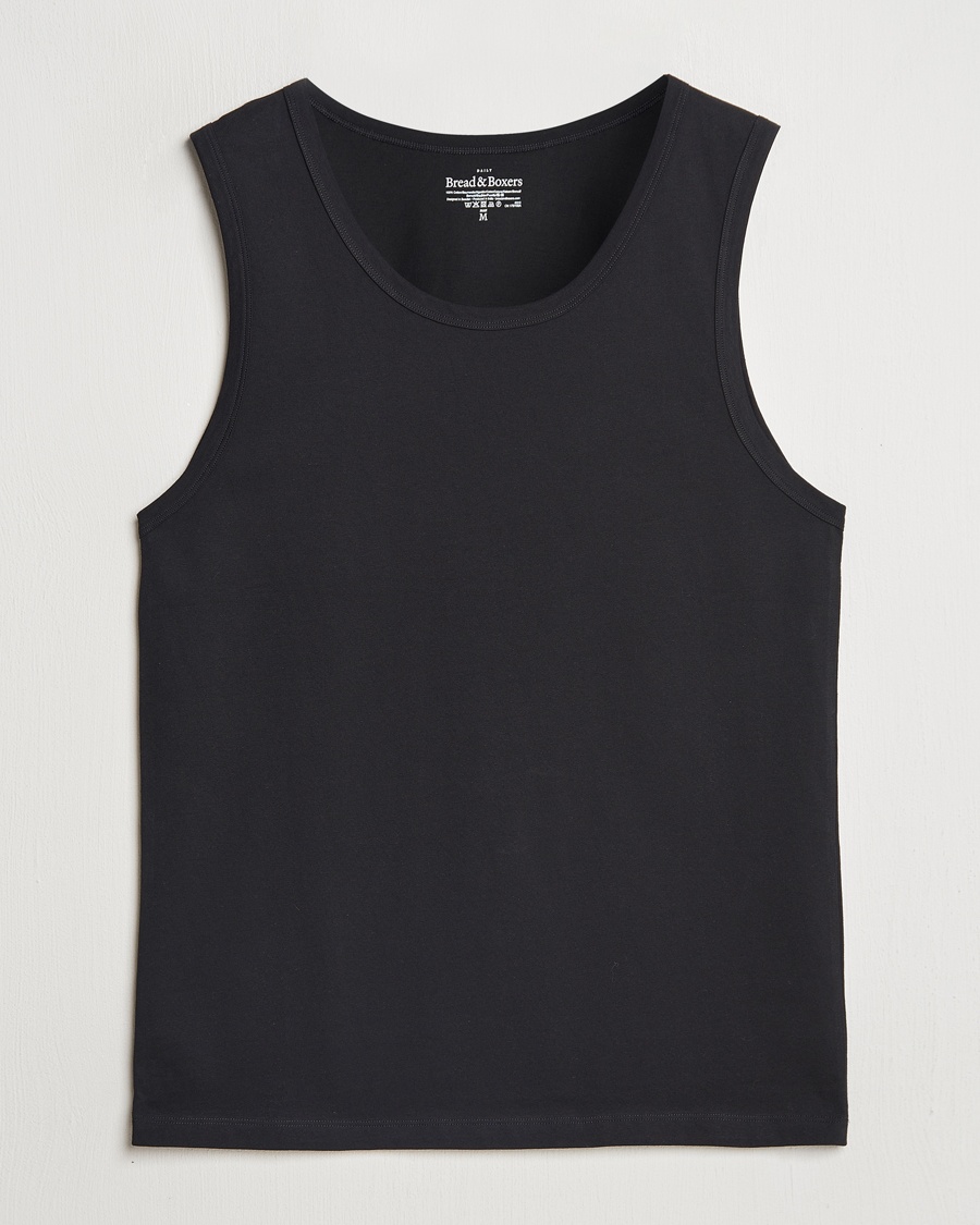 Bread & Boxers Relaxed Tank Top Black – Musta