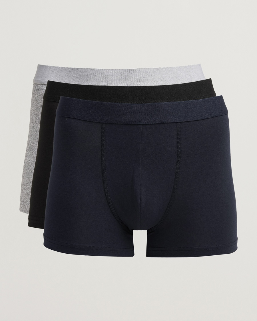 Bread & Boxers 3-Pack Boxer Brief Grey/Navy/Black – Harmaa
