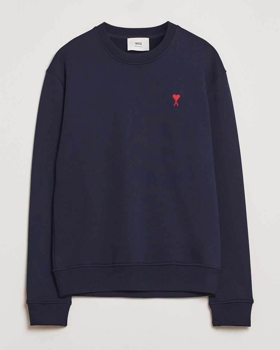 AMI Heart Logo Sweatshirt Night Blue – Sininen
